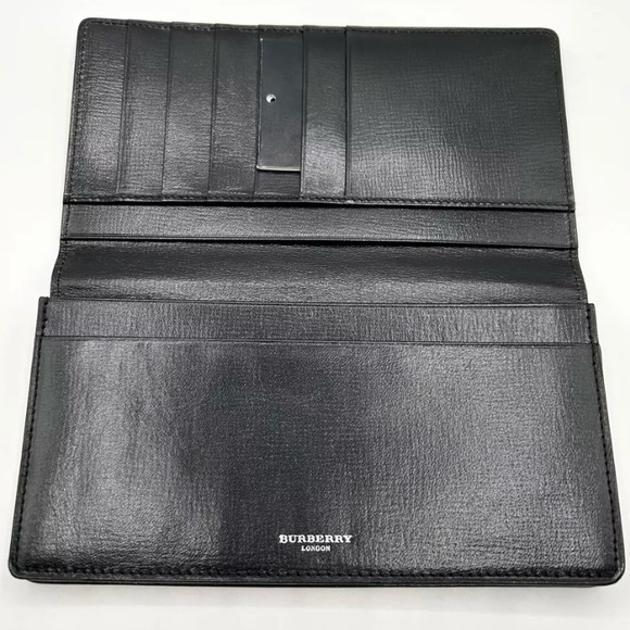 EUC [Burberry] Black Leather Luxury Bi-Fold Wallet w/ Box & Dust Bag! - Picture 13 of 16